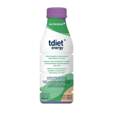 Tdiet Energy 12 Botellas 500 ml Sabor Vainilla