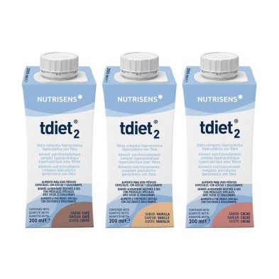 Tdiet 2 - 24 Tetraedges 200 ml Multisabor (8 Vainilla / 8 Cacao / 8 Cafe)