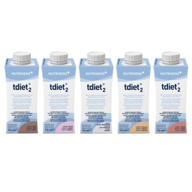 Tdiet 2 - 24 Tetraedges 200 ml Multisabor (6 Vainilla / 6 Cacao / 4 Café / 4 Leche Merengada / 4 Fresa)