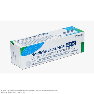 Acetilcisteina Stada Efg 600 mg 20 Comprimidos Efervescentes (tubo)