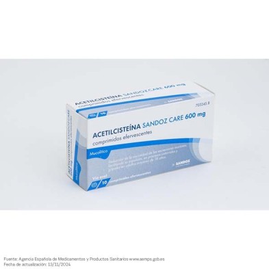 Acetilcisteina Sandoz Care Efg 600 mg 10 Comprimidos Efervescentes