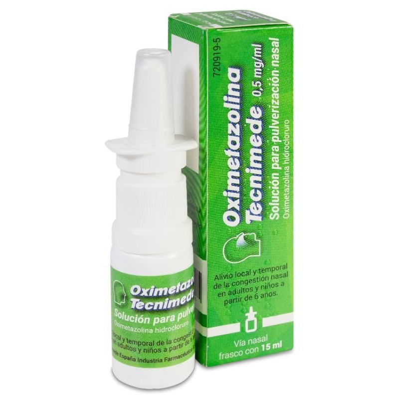 Oximetazolina Tecnimede 0,5 mg/ml Solución para Pulverización Nasal 1 Frasco 15 ml