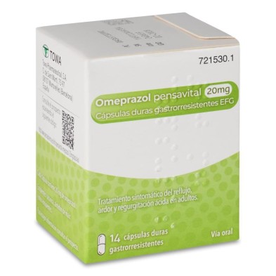 Omeprazol Pensavital Efg 20 mg 14 Cápsulas Gastrorresistentes