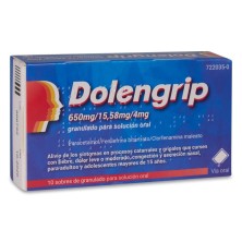 Dolengrip 650 mg/15,58 mg/4 mg 10 Sobres Granulado para Solución Oral