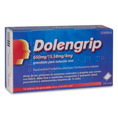 Dolengrip 650 mg/15,58 mg/4 mg 10 Sobres Granulado para Solución Oral