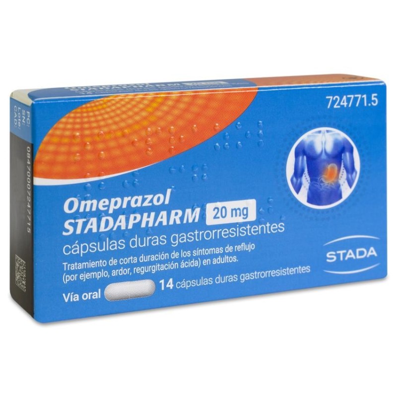 Omeprazol Stadapharm 20 mg 14 Cápsulas Gastrorresistentes (blister)