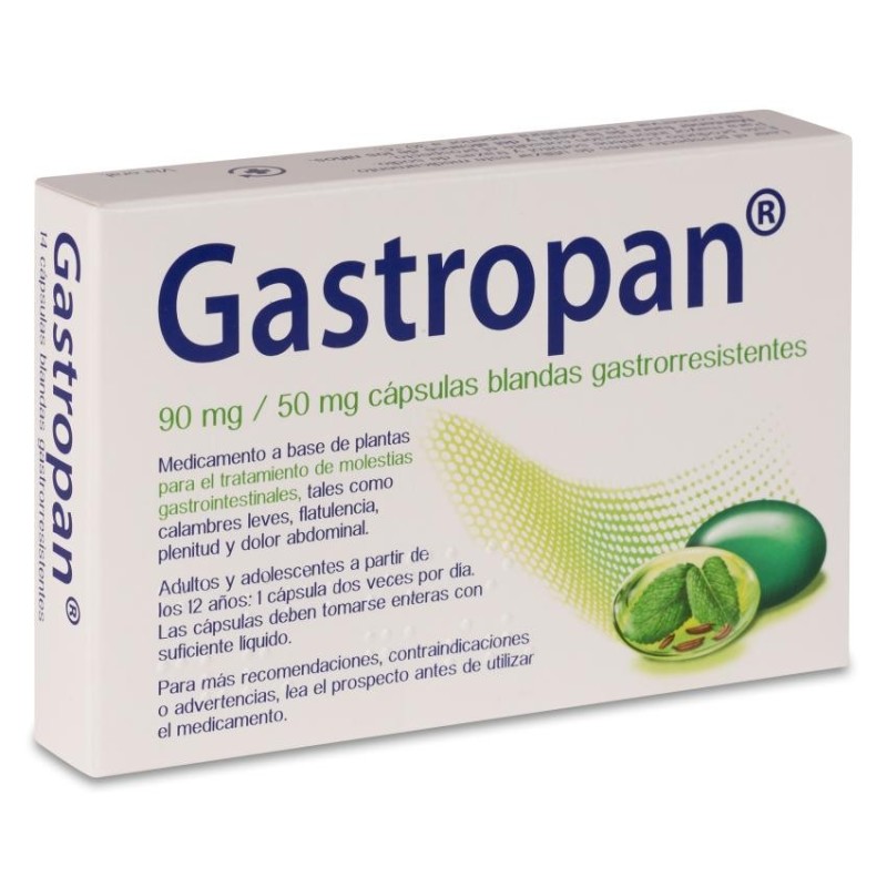 Gastropan 90 mg/50 mg 14 Cápsulas Blandas Gastrorresistentes
