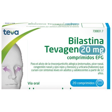 Bilastina Tevagen Efg 20 mg 20 Comprimidos (blister Opa-al-pvc-al)