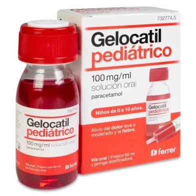 GELOCATIL PEDIATRICO 100 MG/ML SOLUCION ORAL 1 FRASCO 60 ML