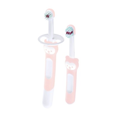 Cepillo Dental Infantil Aprendizaje Set Learn To Brush + 5 Meses 1 Unidad Color Rosa