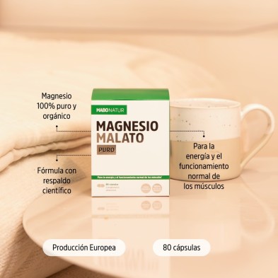 Mabonatur Magnesio Malato Puro 80 Cápsulas