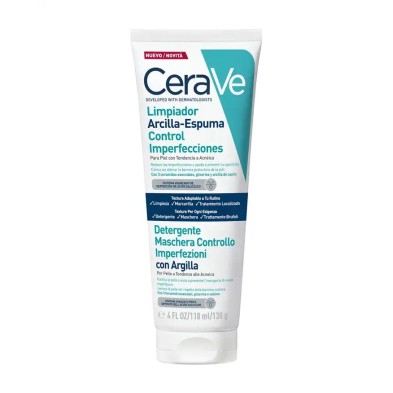 Limpiador Arcilla-espuma Control Imperfecciones Cerave 1 Bote 118 ml