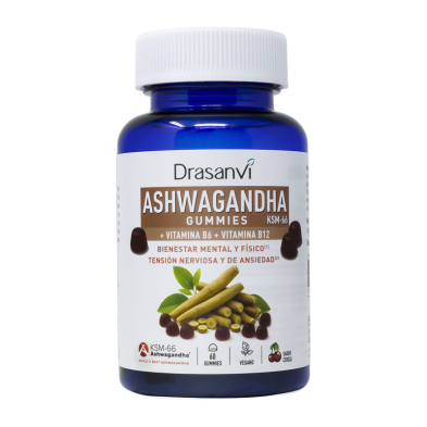 Ashwagandha 60 Gummies Drasanvi Sabor Cereza