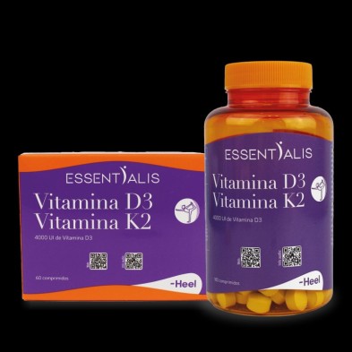 Essentialis Vitamina D3 Vitamina K2 60 Comprimidos