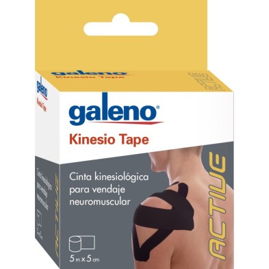Galeno Kinesio Tape 1 Unidad 5 m x 5 cm Color Negro