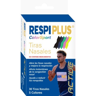 Respiplus Colorsport Tira Adhesiva Nasal 30 Unidades 5 Colores