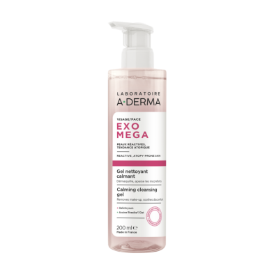 A-derma Exomega Facial Gel Limpiador Calmante 1 Envase 200 ml