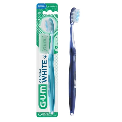 Cepillo Dental Adulto Gum 563 Original 1 Unidad White Medio