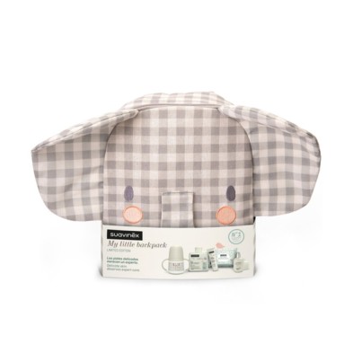 Suavinex Baby My Little Backpack Elefante 1 Envase Crema del Pañal 300 ml + 1 Envase Baby Cologne 100 ml + Biberón con Asas + 6