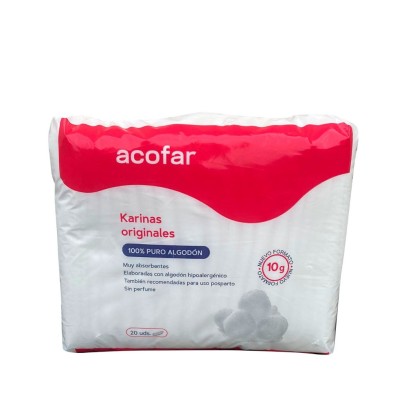 Acofar Compresas Karinas Algodón 20 Unidades
