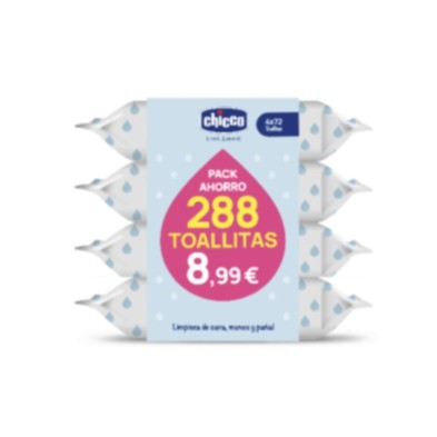 Pack Ahorro 288 Toallitas Chicco