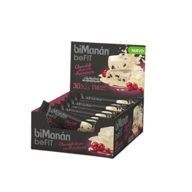 Bimanan Befit Barritas 20 Barritas 35 g Sabor Chocolate Blanco con Arándanos