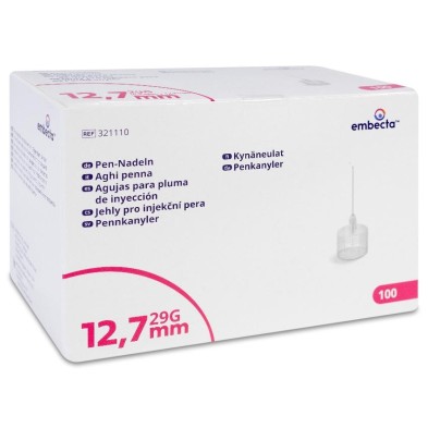 AGUJA PARA PLUMAS ESTERIL BD MICROFINE+ 29 G (0.