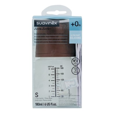 Biberon Anticolico T Silicona Suavinex + 0 Meses 1 Envase 180 ml Talla S Caramel