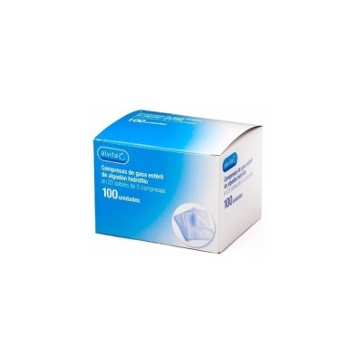 Alvita Compresas Gasa Estéril Tejido sin Tejer 25 Sobres 2 Unidades 20 cm x 10 cm