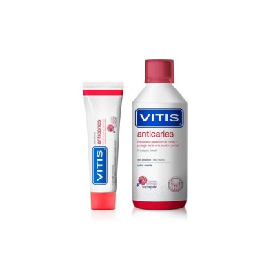 PACK VITIS ANTICARIES PASTA DENTÍFRICA 100 ML + COLUTORIO 500 ML