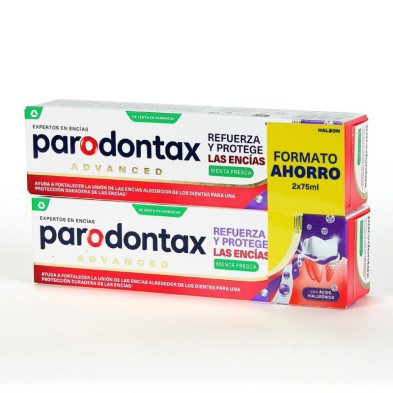 Parodontax Refuerza y Protege las Encías Dentífrico 2 Tubos 75 ml Sabor Menta Fresca