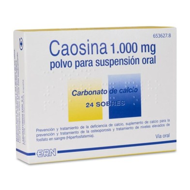 CAOSINA 2500 MG (1000 MG CA) 24 SOBRES POLVO PARA SUSPENSION ORAL