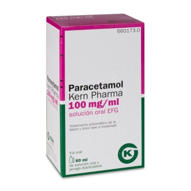 PARACETAMOL KERN PHARMA EFG 100 MG/ML SOLUCION ORAL 1 FRASCO 60 ML