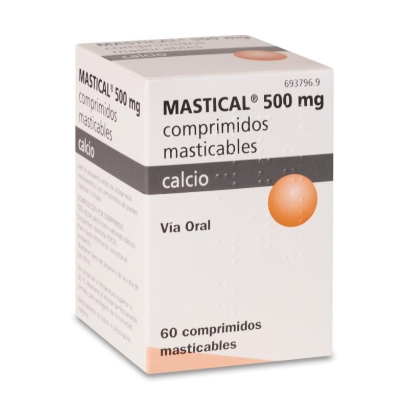 MASTICAL 1250 MG (500 MG CA) 60 COMPRIMIDOS MASTICABLES