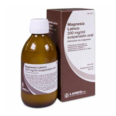 MAGNESIA LAINCO 200 MG/ML SUSPENSION ORAL 1 FRASCO 220 ML