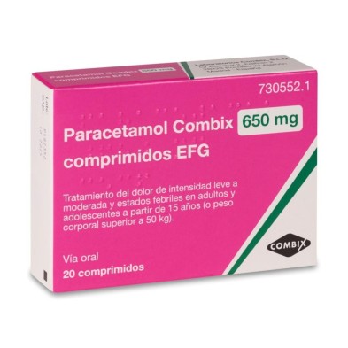 PARACETAMOL COMBIX EFG 650 MG 20 COMPRIMIDOS