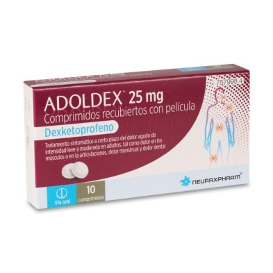 ADOLDEX 25 MG 10 COMPRIMIDOS RECUBIERTOS