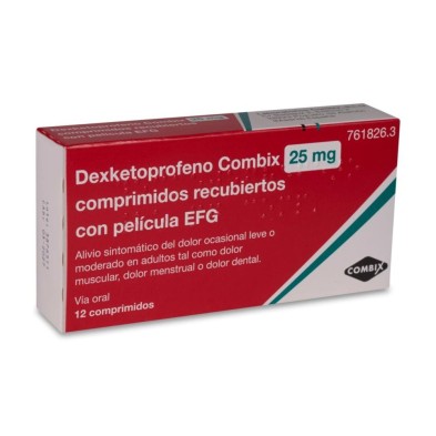 DEXKETOPROFENO COMBIX EFG 25 MG 12 COMPRIMIDOS RECUBIERTOS