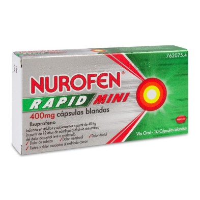 NUROFEN RAPID MINI 400 MG 10 CAPSULAS BLANDAS