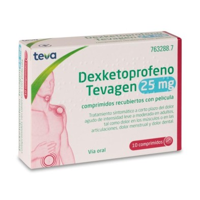 DEXKETOPROFENO TEVAGEN 25 MG 10 COMPRIMIDOS RECUBIERTOS