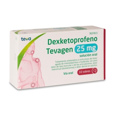 DEXKETOPROFENO TEVAGEN 25 MG 10 SOBRES SOLUCION ORAL