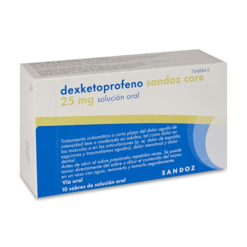 DEXKETOPROFENO SANDOZ CARE 25 MG 10 SOBRES SOLUCION ORAL 10 ML