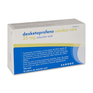 DEXKETOPROFENO SANDOZ CARE 25 MG 10 SOBRES SOLUCION ORAL 10 ML