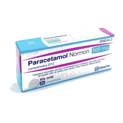 PARACETAMOL NORMON EFG 500 MG 20 COMPRIMIDOS