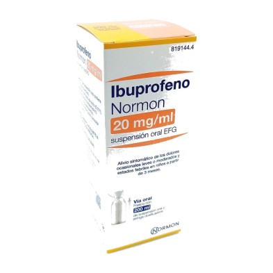 IBUPROFENO NORMON EFG 20 MG/ML SUSPENSION ORAL 1 FRASCO 200 ML