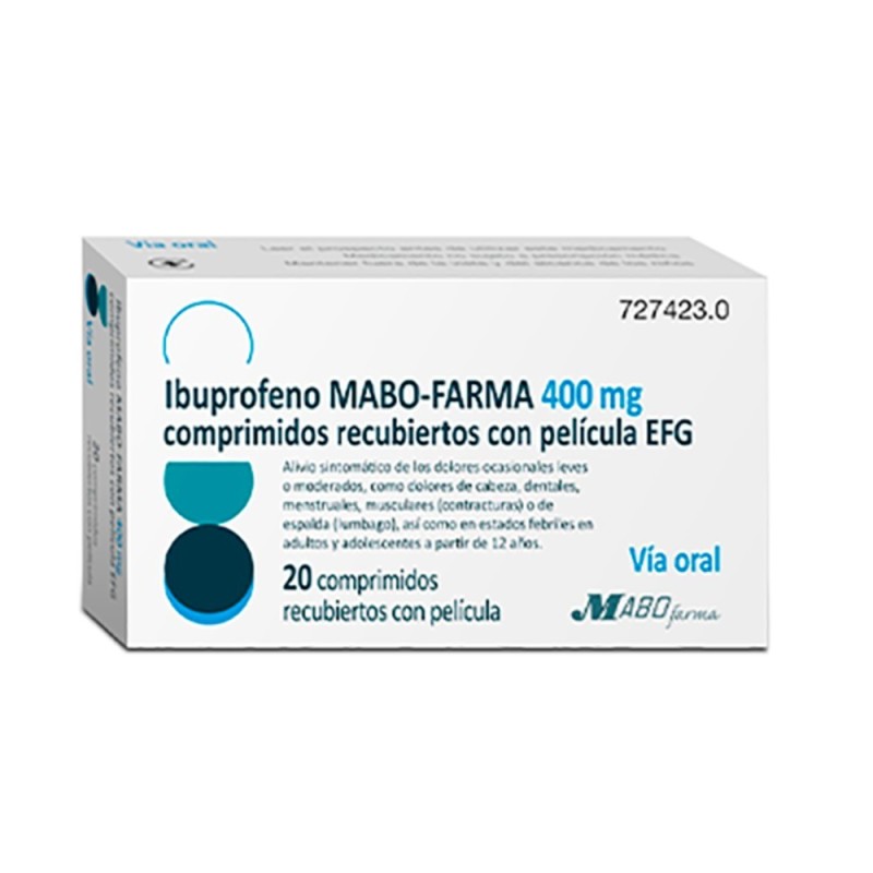 IBUPROFENO MABO-FARMA EFG 400 MG 20 COMPRIMIDOS RECUBIERTOS
