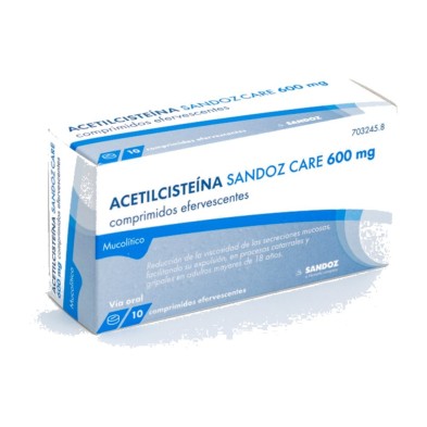 Acetilcisteina Sandoz Care Efg 600 mg 20 Comprimidos Efervescentes (sobres)