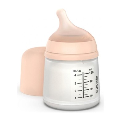 Biberón Anticólico T Silicona Suavinex Zero Zero 1 Envase 120 ml Flujo Adaptable Color Fair
