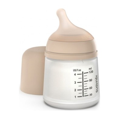 Biberón Anticólico T Silicona Suavinex Zero Zero 1 Envase 120 ml Flujo Adaptable Color Light
