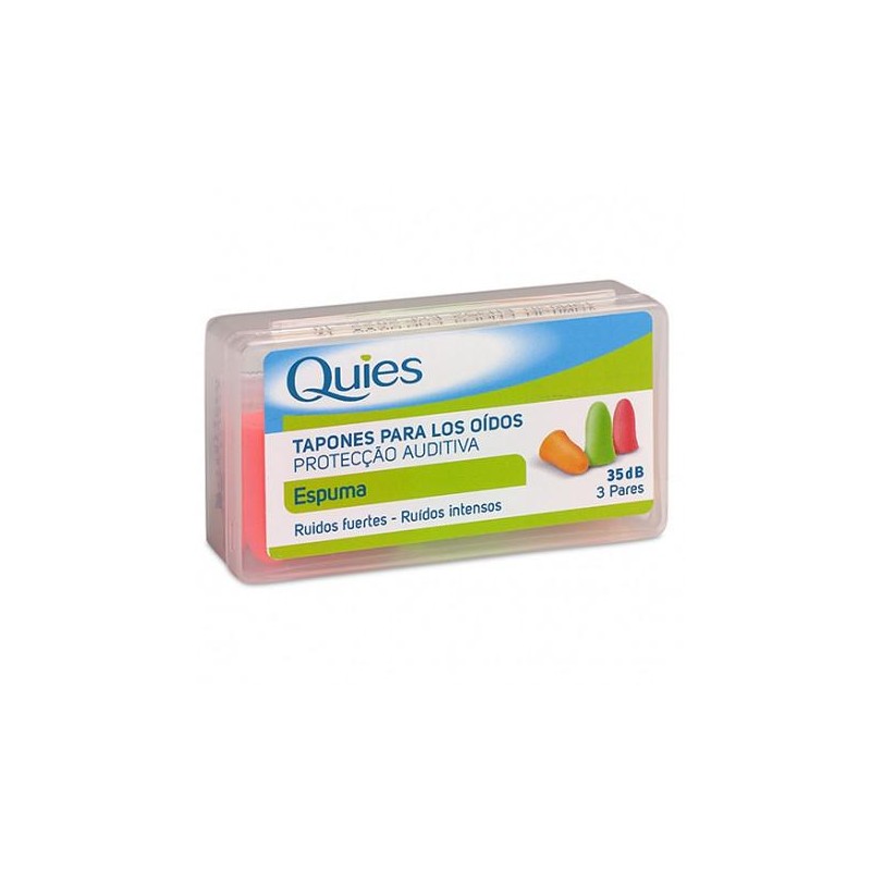 QUIES TAPONES OIDOS 35 DB GOMA DISCO 6 UNIDADES